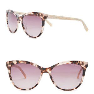 Ted Baker London 56mm Acetate Frame Cat Eye Sunglasses, Blush [NEW]